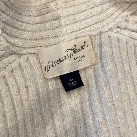 Universal Thread Cream Ribbed Cardigan - Picture 3 of 4